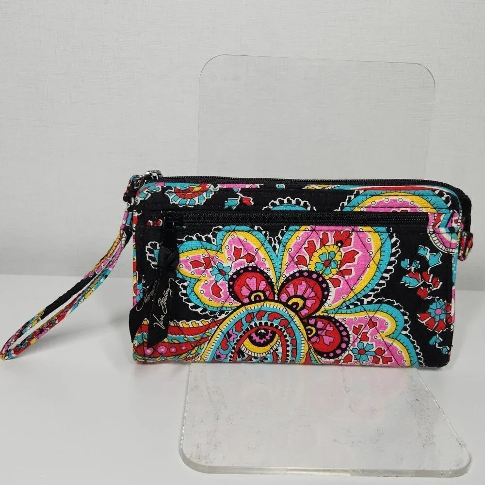 Vera Bradley Parisian Paisly and Floral Wristlet Wallet